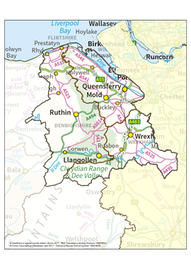 North East Wales Area boundary map